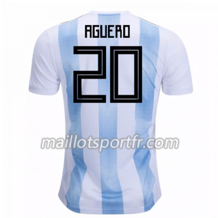Maillot de Foot Argentine Kun Aguero 20 Domicile Coupe du monde 2018